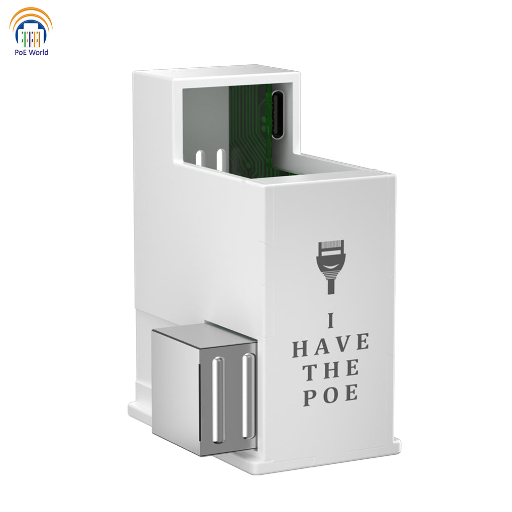 AF-USBC-JB PoE to USB-C Adapter Deliver 10W Power and 10/100m Ethernet Data to iPad Air, Surface Go on Type C cable, Lightning Cable for option
