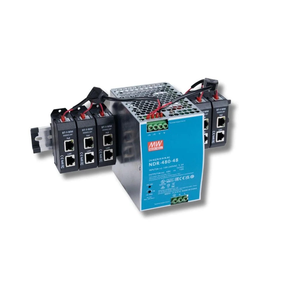 BT-6-48V480W| 6-Port Active PoE++ Injector Kit with 2.5G Speed and 480W Power Supply 90W Max Output for PTZ cameras, WiFi 6/6E access points