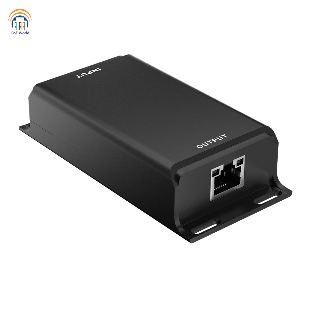 NEW! POE Inline Converter Injector Convert 12-60v to 24V Passive PoE with Gigabit Data For 12 Volt and Solar to POE Conversions, 30W Max Output Instantly Step Up Voltage to 24V PoE Mode B