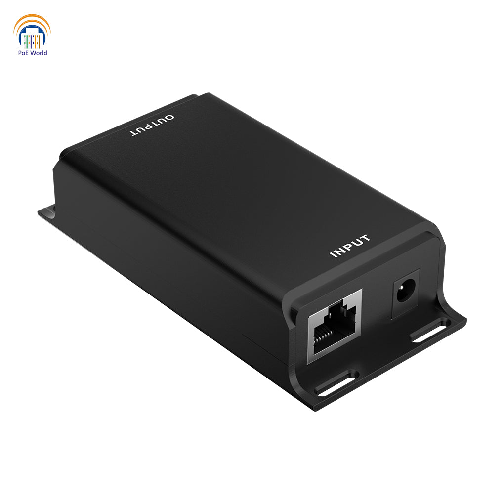 NEW! POE Inline Converter Injector Convert 12-60v to 24V Passive PoE with Gigabit Data For 12 Volt and Solar to POE Conversions, 30W Max Output Instantly Step Up Voltage to 24V PoE Mode B