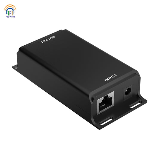 NEW! POE Inline Converter Injector Convert 12-60v to 24V Passive PoE with Gigabit Data For 12 Volt and Solar to POE Conversions, 30W Max Output Instantly Step Up Voltage to 24V PoE Mode B