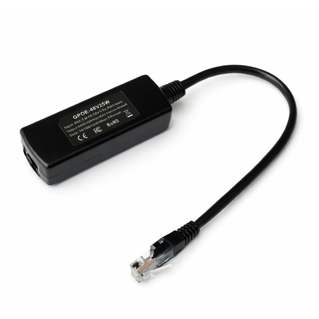 GPOE-48V25W POE Converter for 48V Passive PoE Devices Convert Active 802.3af/at PoE to Passive 48V (44–54V) Mode B PoE for Ubiquiti Wave products, Teltonika RUTM55 router and More