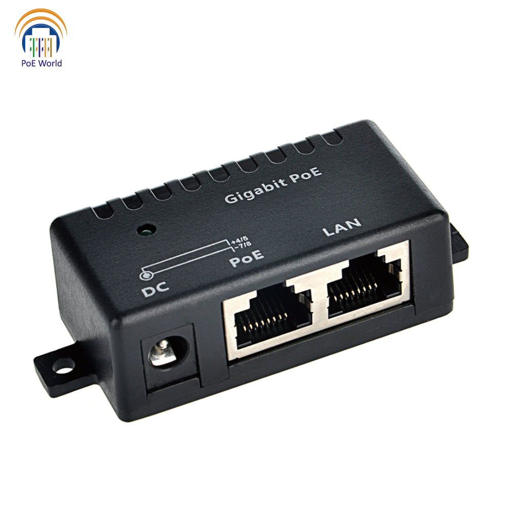 GPOE-1-WM Single Port Gigabit PoE Injector Mode B Passive Power Over Ethernet Injector