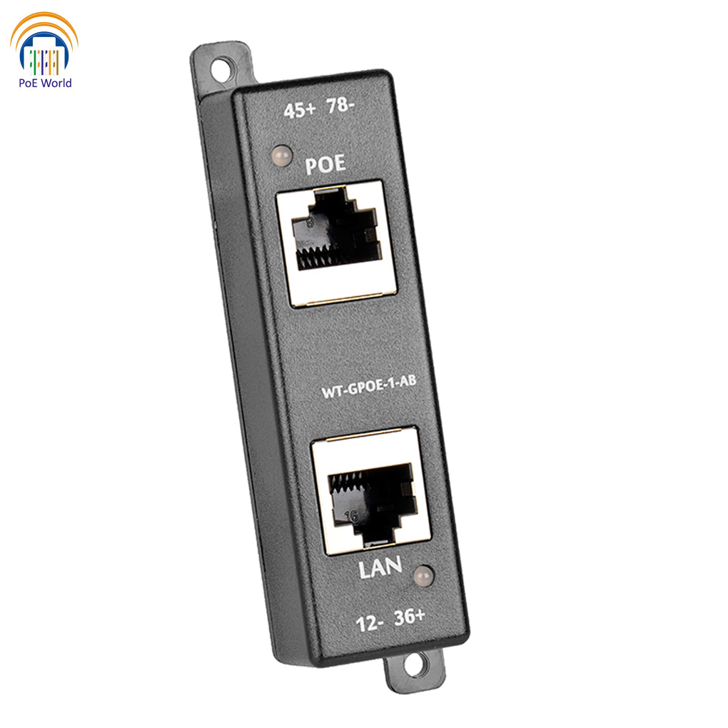 GPOE-1-AB-Y Single Port Gigabit Mode A/B Passive PoE Injector PoE Plus 90W for 802.3at PoE++ low cost solution for 4 Pair PoE