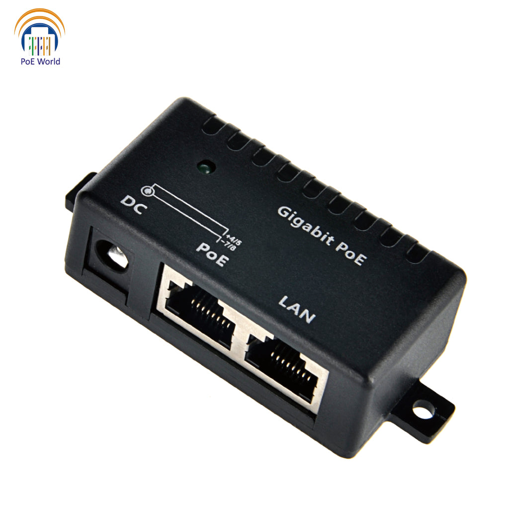 GPOE-1-WM Single Port Gigabit PoE Injector Mode B Passive Power Over Ethernet Injector