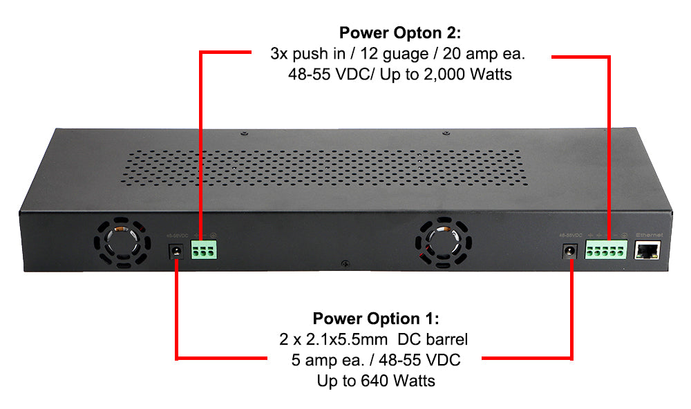 GBT-24-M Managed PoE Injector Gigabit Data Speed 24 Port Mid-Span Injector Support IEEE 802.3 Bt 80W Output Per Port OLED Dispaly Passive Active configuration