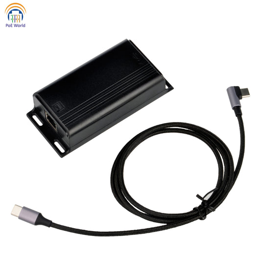 GAT-USBC-PD 802.3at PoE+to USB-C Delivery Power+Ethernet Data with 25 Watt Output, Compatible with Tablet Computer Ipad Pro12.9'' Surface Go