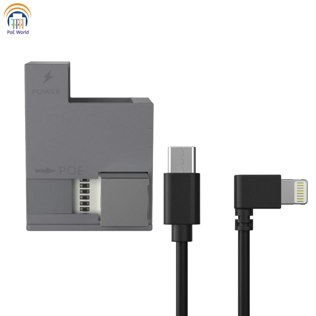 AT-USBC-JB POE+ USB-C Deliver Power& Data PoE Adapter Fit In Euro Box for Tablet Surface Go, IPAD Pro, Type-C Device