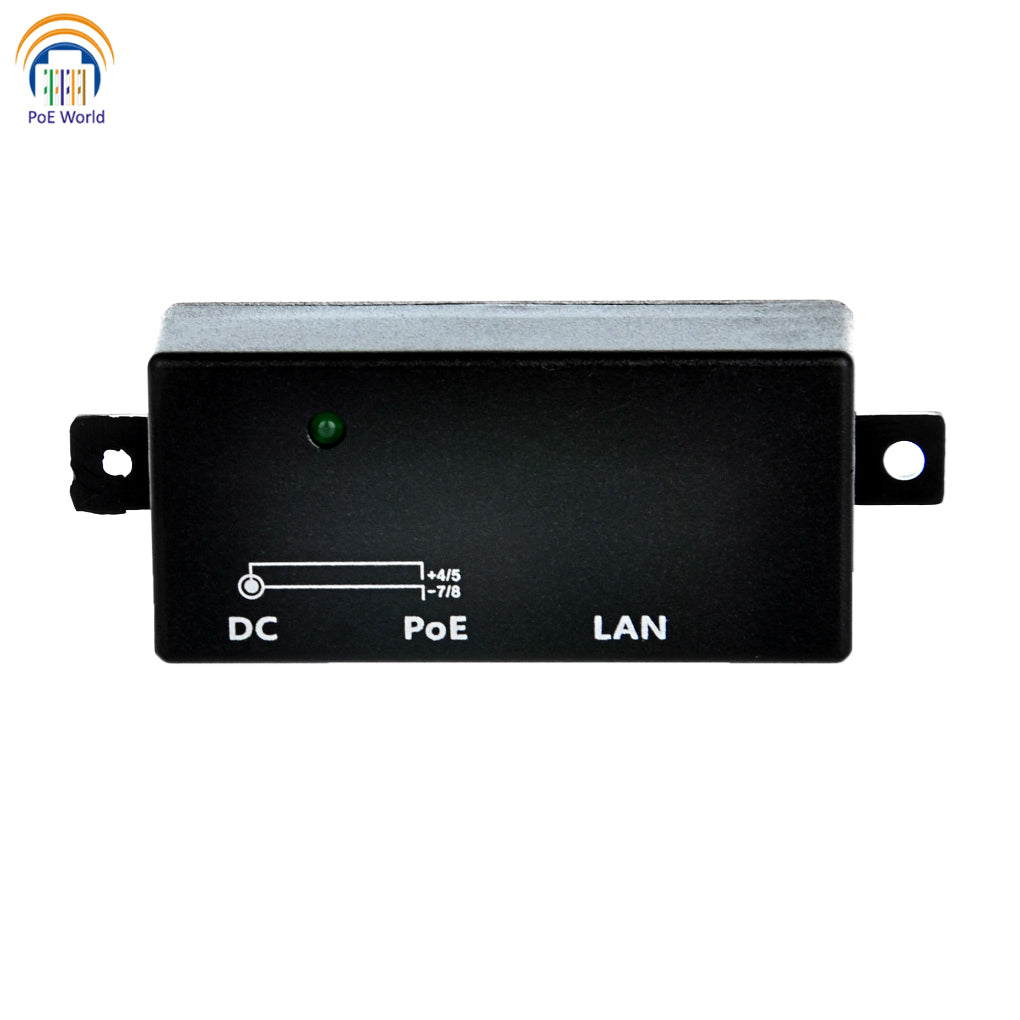POE-1-WM Single Port PoE Injector 10/100mbps Data Speed Mode B Power Over Ethernet Injector