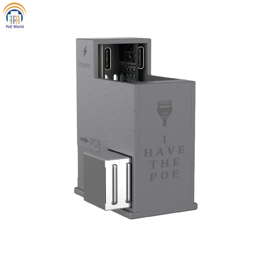 AT-USBC-JB POE+ USB-C Deliver Power& Data PoE Adapter Fit In Euro Box for Tablet Surface Go, IPAD Pro, Type-C Device