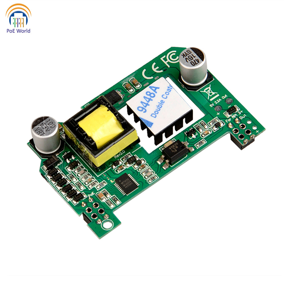 GAF-Pihat Active Power Over Ethernet (PoE) HAT for Raspberry Pi Pi3B+ Pi4, Gigabit Data Speed, 44-56V PoE Input 10 watt Output PoE Hat board