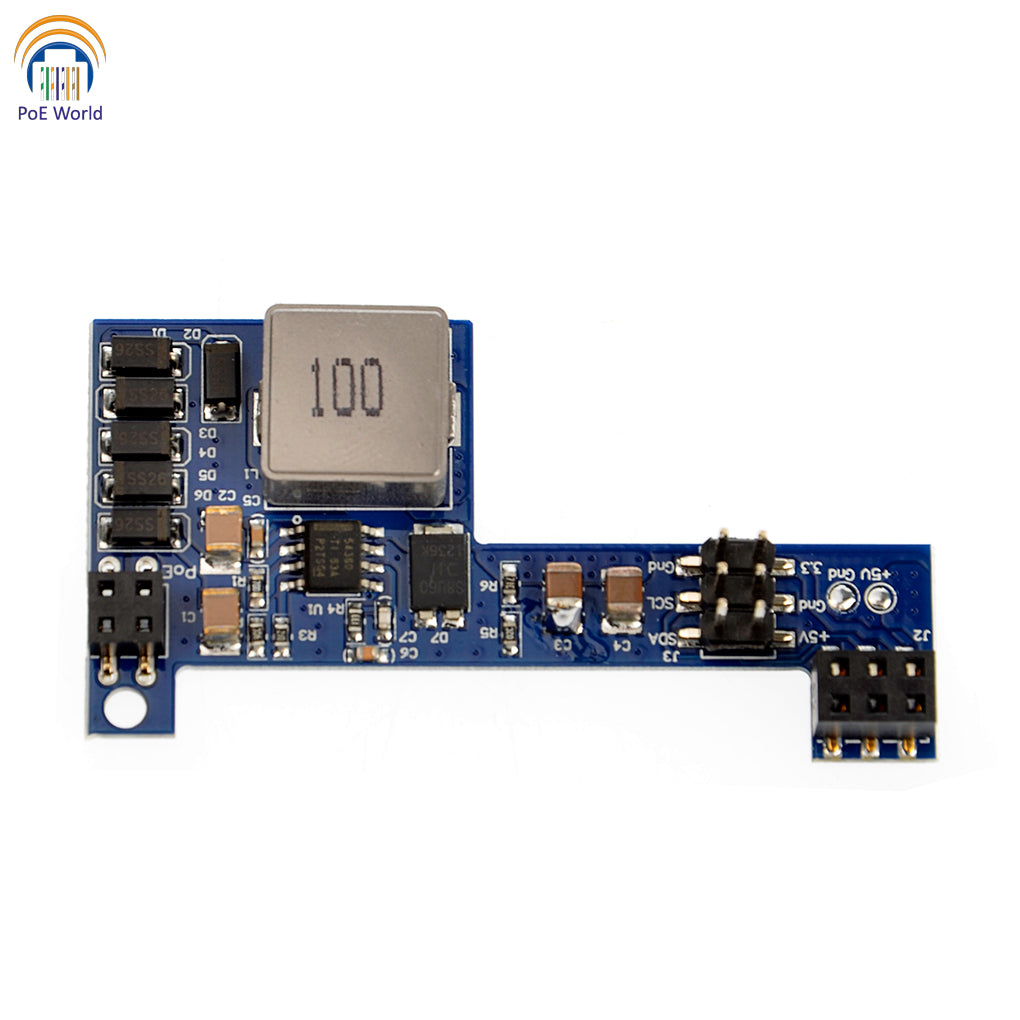 POE-Pihat Power Over Ethernet PoE HAT for Raspberry Pi 4 4B 3B+ 3B Plus, 12 to 56 volts Input, Passive PoE DC 5V 2A 10Watt max output