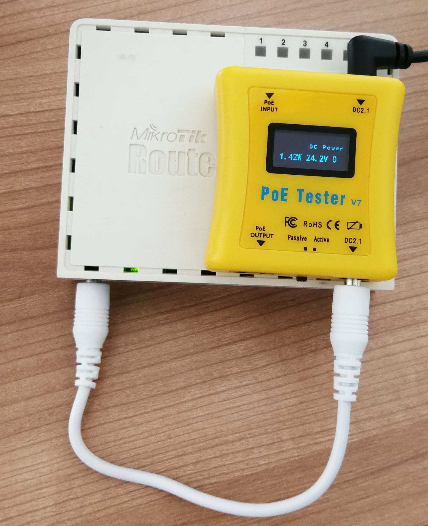 POE-Tester Quickly Identify POE with RJ-45 POE Tester PoE Detector, Inline PoE Voltage, Current and Wattage Tester