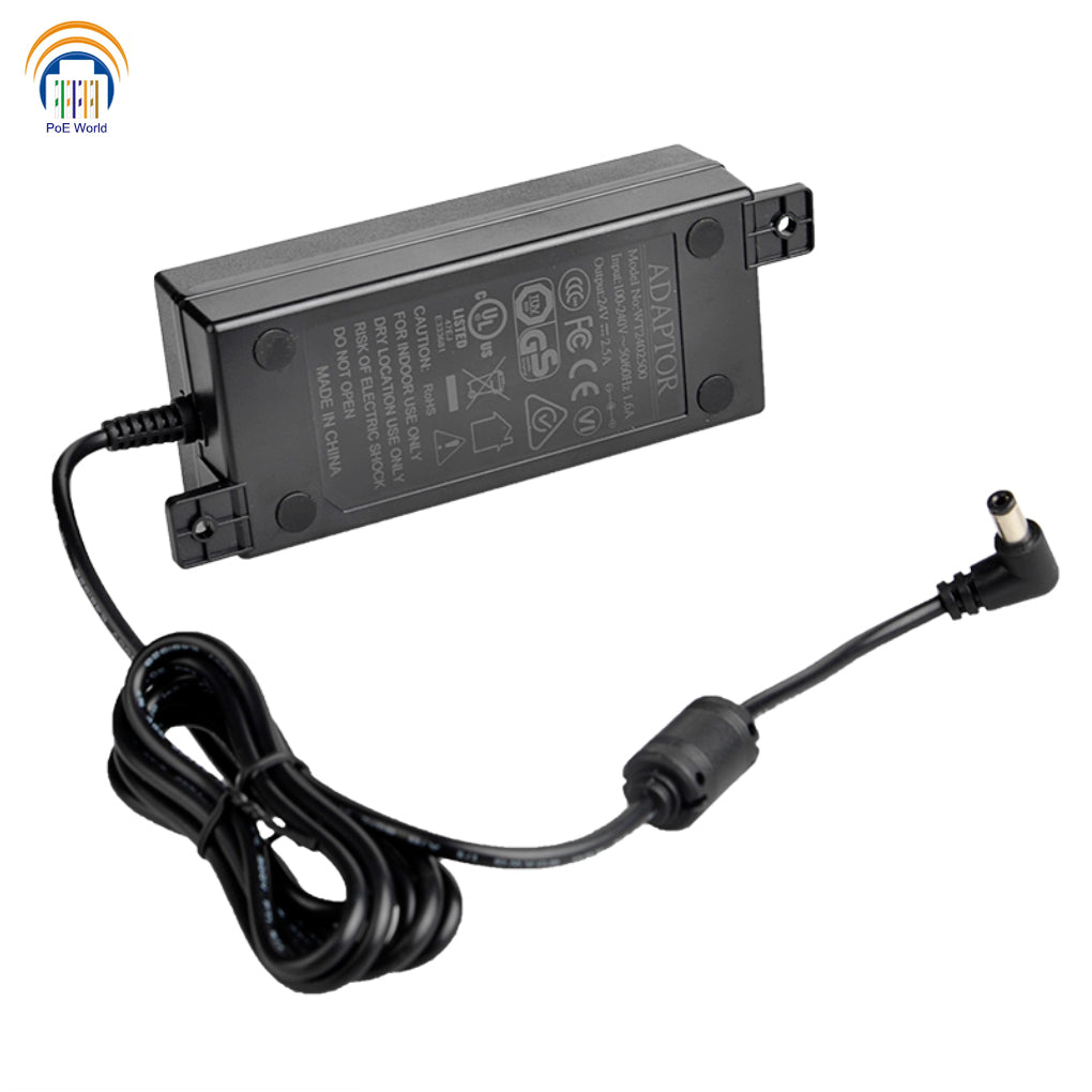 GPOE-4-24v60w 4 Port Gigabit Poe Injector with 24 Volts Power Supply PoE Kits for Passive 24 volt Ubiquiti and Mikrotik devices