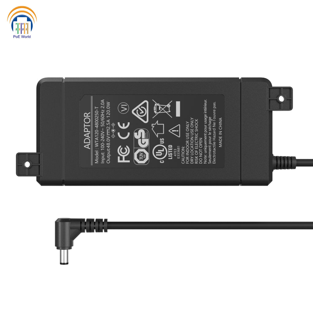 GPOE-6-AB-48v120w 6 Port Power over Ethernet Injector Gigabit POE with 48 Volt 120 Watt Power Supply