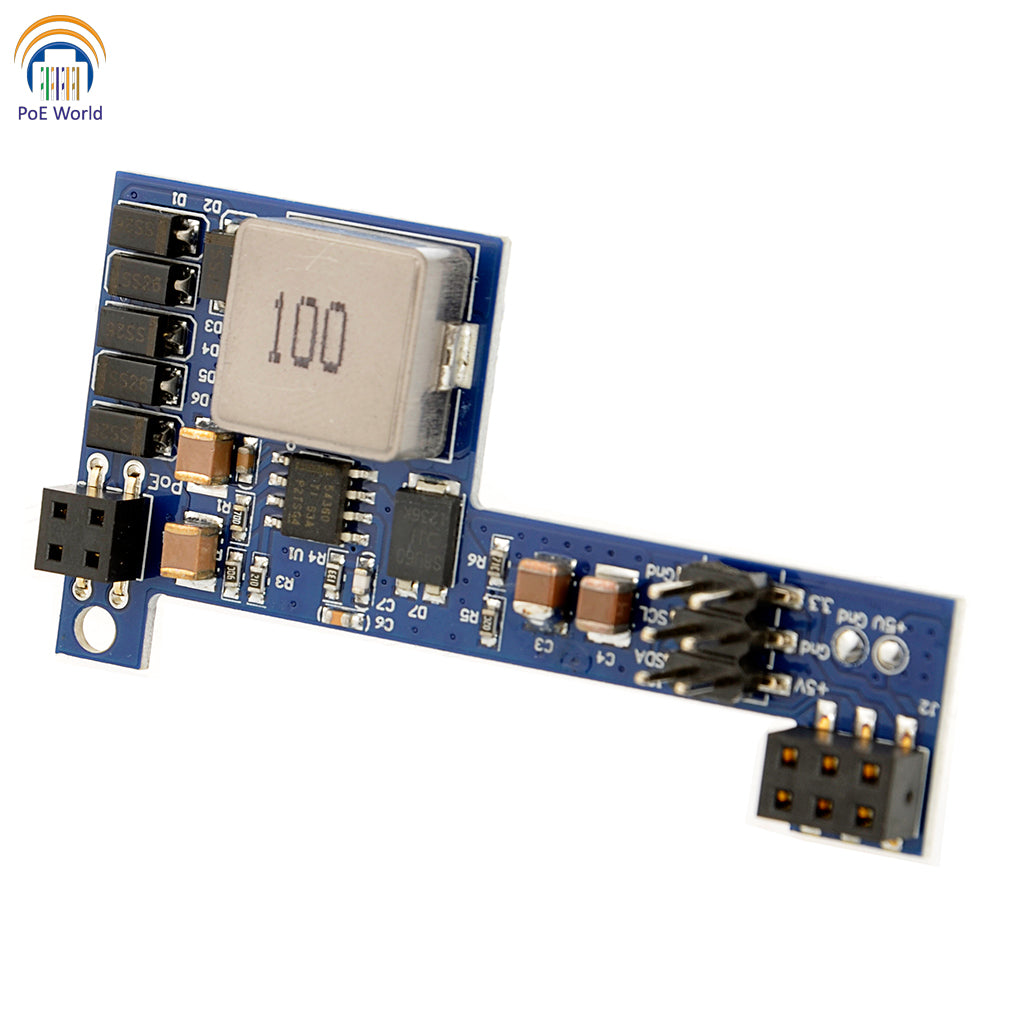 POE-Pihat Power Over Ethernet PoE HAT for Raspberry Pi 4 4B 3B+ 3B Plus, 12 to 56 volts Input, Passive PoE DC 5V 2A 10Watt max output