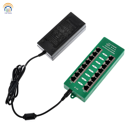 GAT-8 IEEE 802.3at Active Gigabit PoE+ Injector Power Over Ethernet Injector Plus with 60 Watt 120 Watt Power Supply for Option