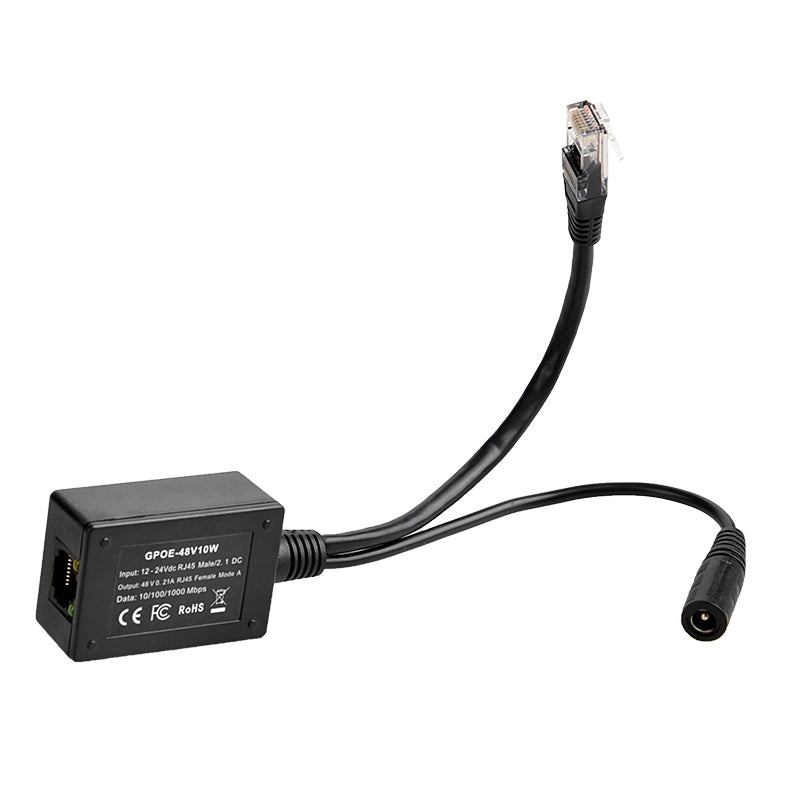 GPOE-48V10W Gigabit PoE Converter 10-30V Input 48V Output For Any 802.3af 48V devices