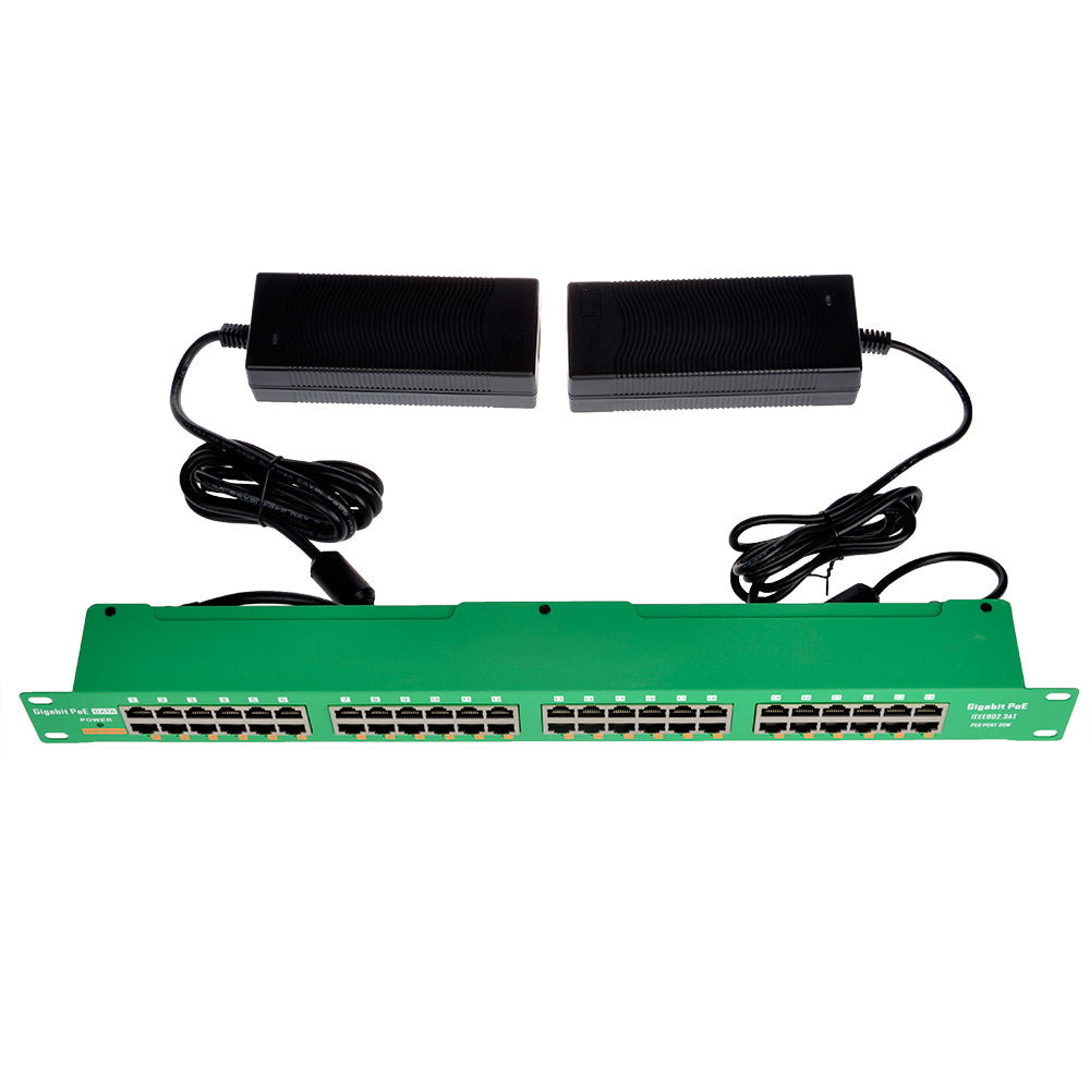 24 Port Active PoE Injector with 56 Volt Output and 240 Watt Budget