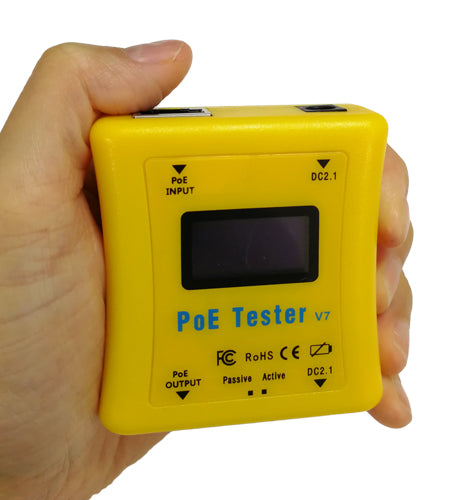 Portable PoE Tester Pocket-Sized PoE Detector Bundle Inline PoE Voltage & Current Tester PoE Detector for CCTV installation