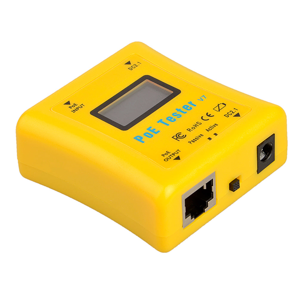 Portable PoE Tester Pocket-Sized PoE Detector Bundle Inline PoE Voltage & Current Tester PoE Detector for CCTV installation