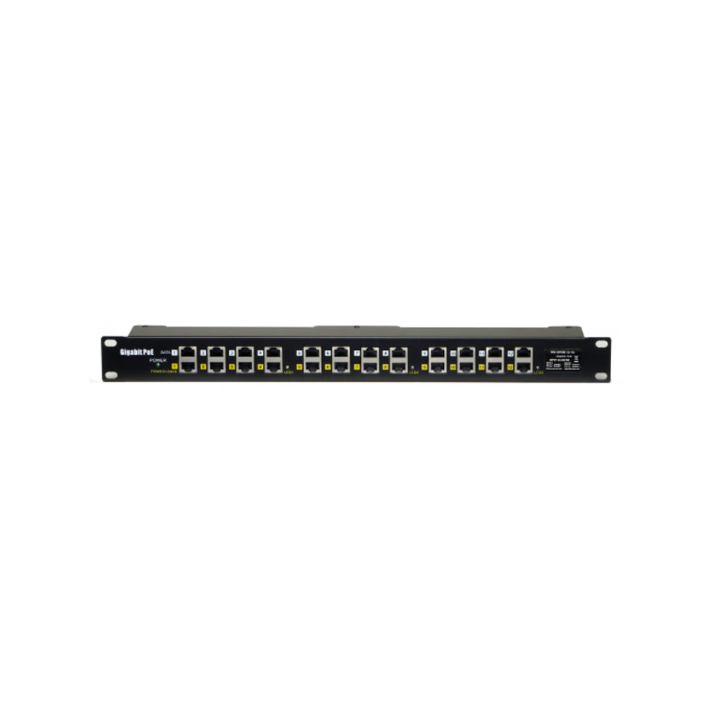 GPOE-12-48v240w Rack mount 802.3af POE 12 Port Passive Gigabit PoE Injector with 48 Volt 240 Watt Power Supply