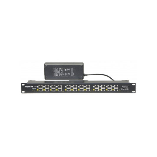 GPOE-12-48v120w 12 Port Passive Gigabit PoE Injector with 48 Volt 120 Watt Power Supply