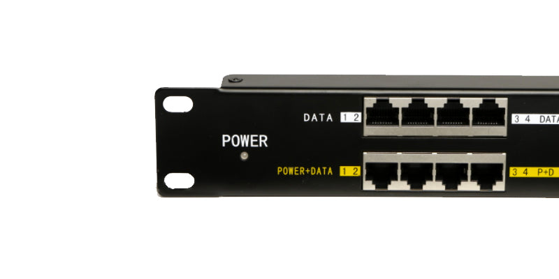 POE-16-1U Rack mountable 16Port PoE Injector Mode B 10/100 Data Speed Power Supply Not Included