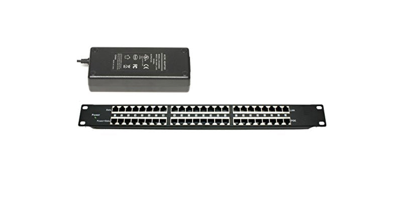 24 Port PoE Injector with 120 Watt Power Supply Kits Passive 24 Volt 48Volt Midspan Injector Mode B Operation