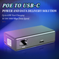 GBT-USBC-PD Upgraded 65W USBC Charger! 802.3bt PoE to USBC Power + Data Delivery PoE Adapter, 65W Max Output with Gigabit Ethernet Speed, Compatible with Laptops, iPad Pro and More