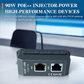10GBT-1-WM Single Port 10 Gigabit 802.3bt PoE++ Injector | 90W Max Output | IEEE 802.3af/at/bt | Wall & DIN Mount