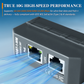 10GBT-1-WM Single Port 10 Gigabit 802.3bt PoE++ Injector | 90W Max Output | IEEE 802.3af/at/bt | Wall & DIN Mount