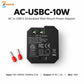 AC-USBC-10W In-Wall USB-C Power Adapter, 100–240V AC Input, 5V/2A 10W Output, Compact Concealed Power Supply for Wall-Mounted Tablets and Smart Home Panels