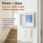 AT-Hub In-wall 25W PoE+ to USB-C Power and Data Delivery for Amazon Echo Hub IEEE 802.3at PoE+ Convert to 5V/9V 25W Power and USB 2.0 Data