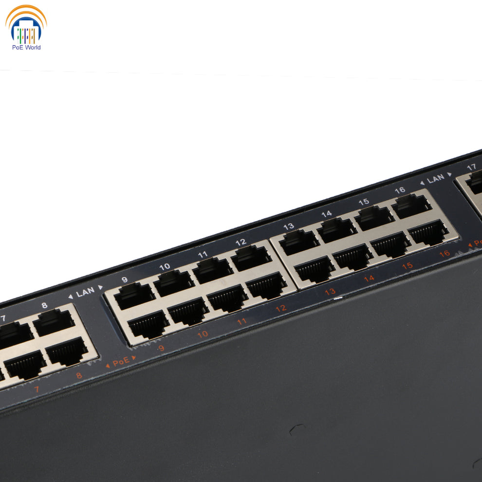GBT-24-M Managed PoE Injector Gigabit Data Speed 24 Port Mid-Span Inje ...