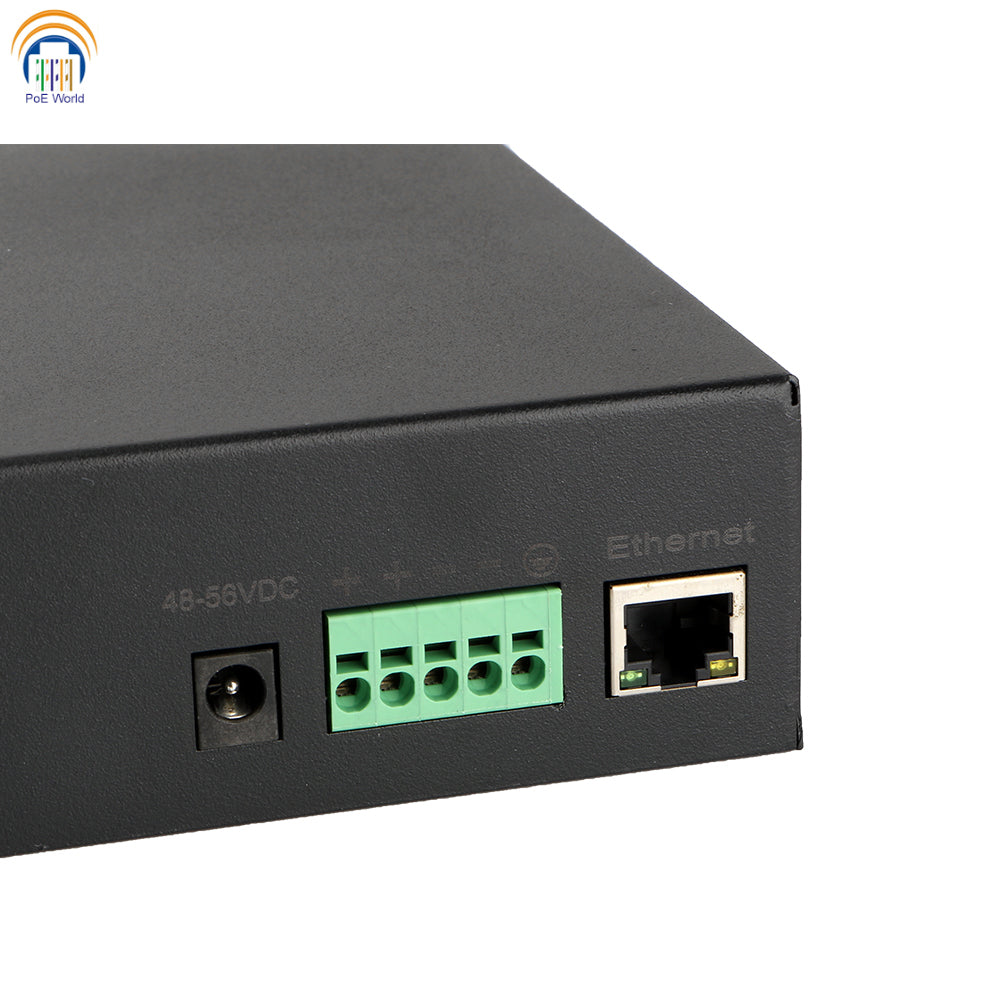GBT-24-M Managed PoE Injector Gigabit Data Speed 24 Port Mid-Span Injector Support IEEE 802.3 Bt 80W Output Per Port OLED Dispaly Passive Active configuration