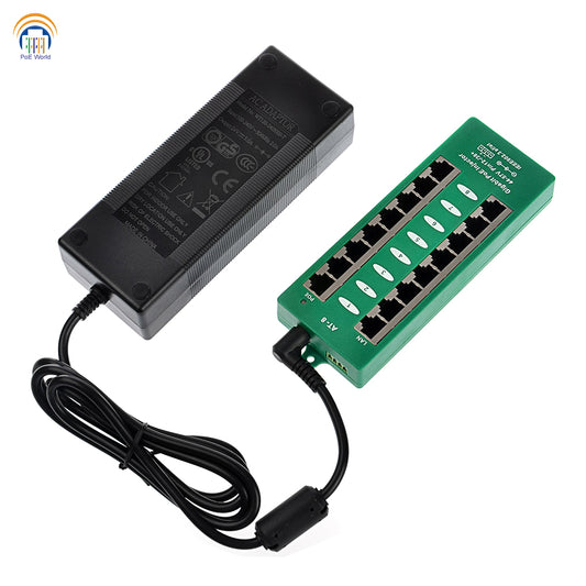 GAT-8-56v120w 802.3at Gigabit PoE+ Injector with 56 Volt 120 Watt Power Adapter Kits Active Mode A PoE Operation Up to 30 Watt Output