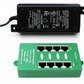 4 Port Active Gigabit PoE Plus Injector Mode A IEEE802.3at Standard with 60 Watt or 120 Watt Power Supply